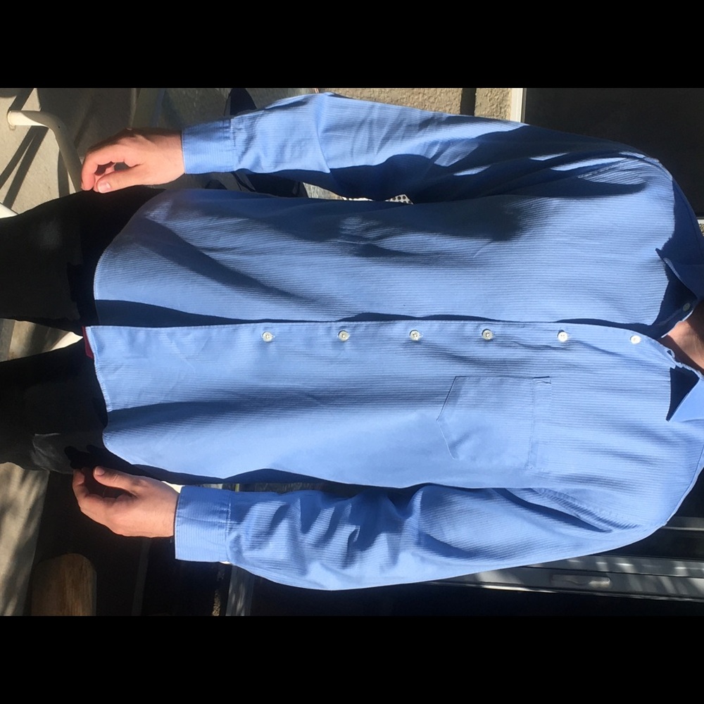 Blue striped Alfani fitted dress shirt